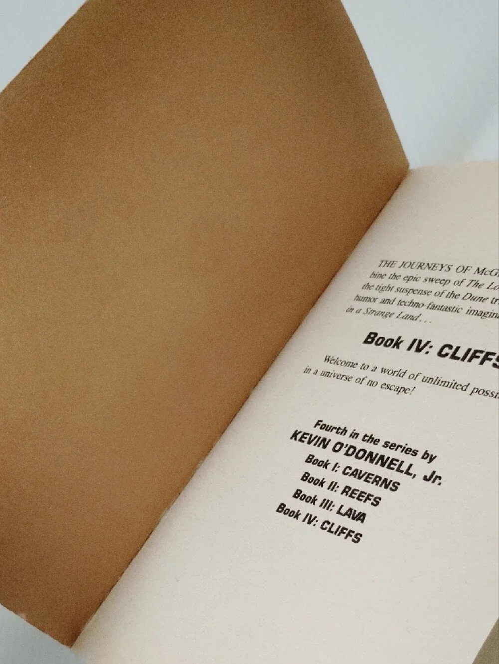 8 For $8 Journeys of McGill Feighan: Cliffs - White Book Cover